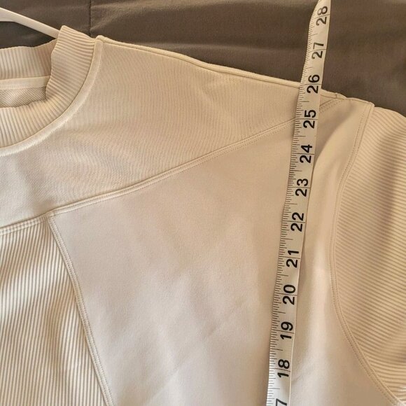 Lululemon Womens Perfectly Oversized Patchwork Crewneck Sweatshirt Size 10 Logo - Picture 3 of 6